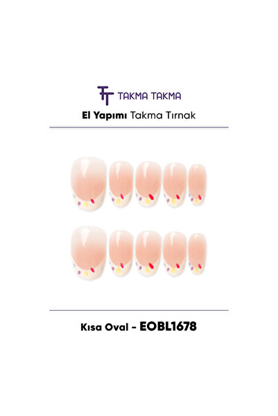 Takma Takma XS Beden Pembe EOBL1678 Kısa Oval 10'lu Tekrar Kullanılabilir El ...