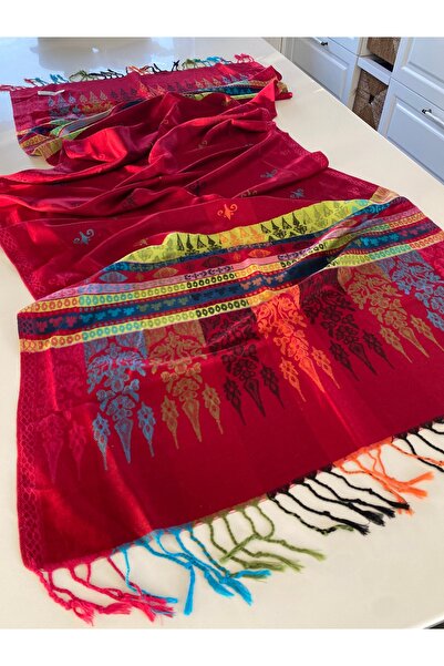 Bohemian Multi-Colored Elegansa Shoulder Scarf with Cashmere Texture, Stylish...