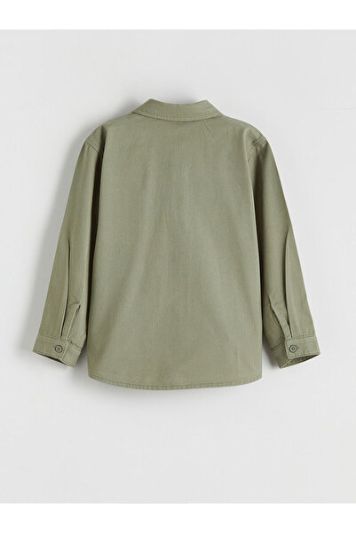 LC Waikiki Cămașă și pantaloni din gabardină pentru băieți, verzi