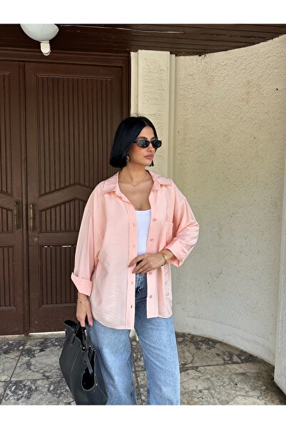 Füme Modal Salaş Oversize Gömlek