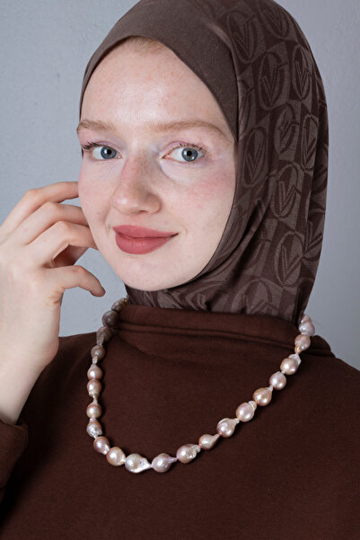 OSMANLI DOĞAL TAŞ Certified Baroque Pearl Silver Clasp Natural Stone Necklace...