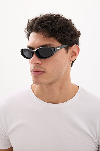 Chunky Frame Egg Black Unisex Vintage Model Oval Ultra Light Uv400 Filtered S...