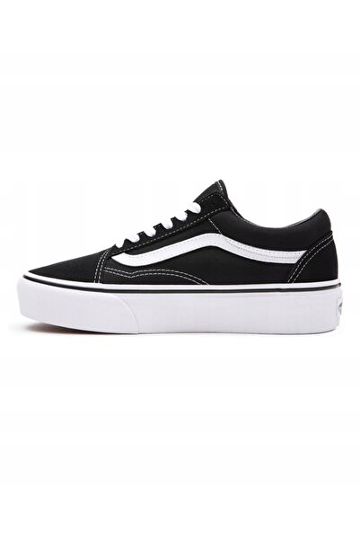 Vans Women's Platform Sneakers - Old Skool Black 38.5 EU