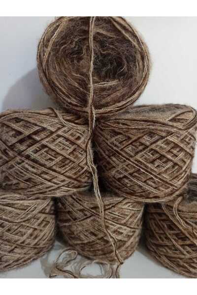 İPEK YÜN İPLİK DÜNYASI Angora Örgü İpi 4 Kat (Bej,Kahve) Karışım 100gr
