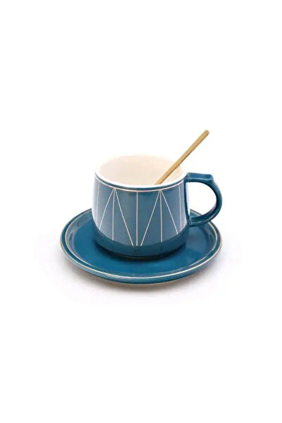 OEM Coffee cup set with saucer and spoon, ceramic, Various Colors, 300 ml