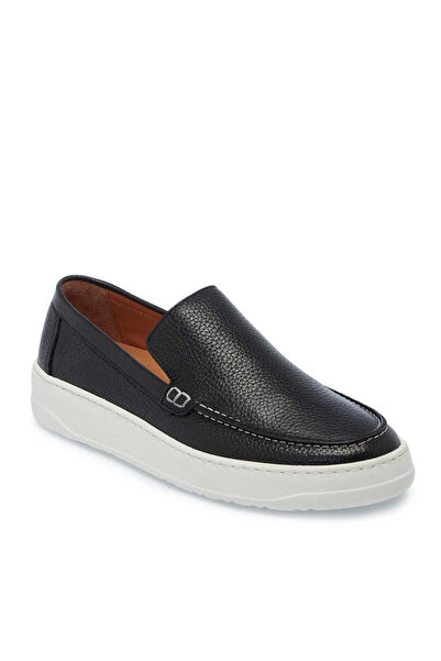 Tergan Siyah Hakiki Deri Erkek Loafer - E25I1AY57269-A23