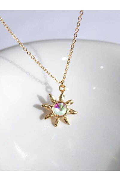 Reorah Collection قلادة رابونزيل الشمسية المرصعة بالأحجار الهولوغرافية