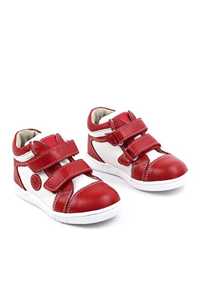 tino Children's sports boots, made of natural leather 3237-RED/BULINA/9