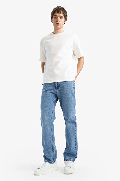 DeFacto Τζιν παντελόνι με απαλή υφή και ίσια γραμμή G9015AX26SP