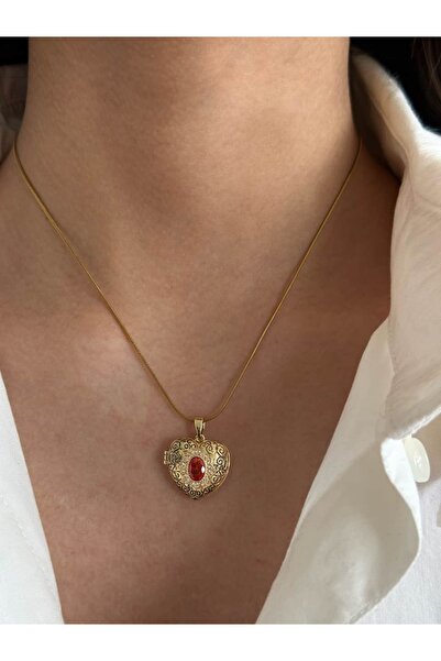 h&b design jewel Çelik Vintage Kapaklı Kolye