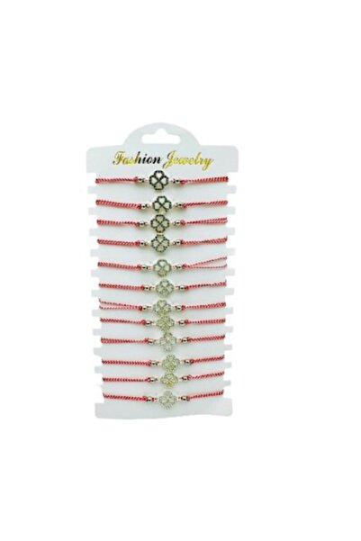 OEM Set of 12 Martisor Bracelets, Four Leaf Clover