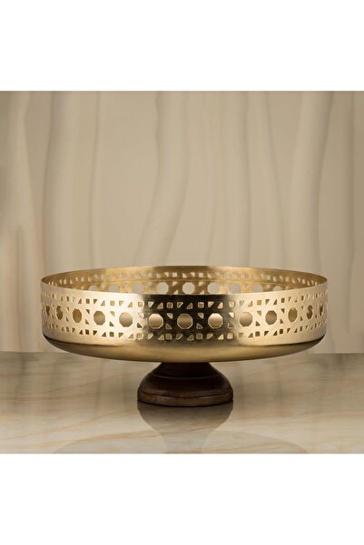 ALSAIF Wooden Base Serving Bowl