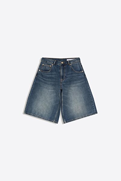 Bershka Baggy fit denim bermuda şort