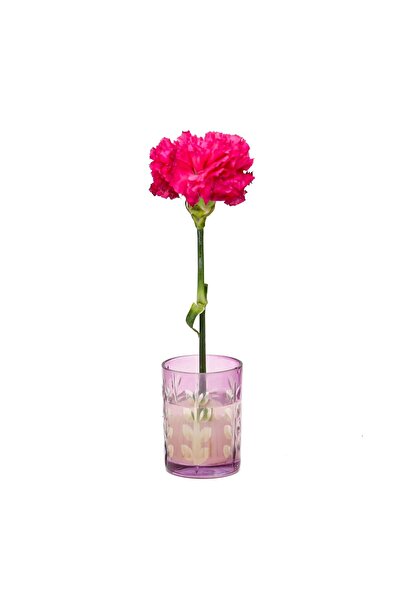 Missi Flora Design- Minimal Purple Leaf Cut Glass Vase