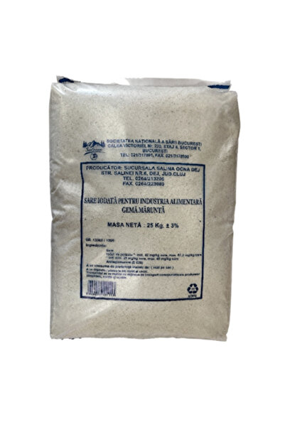 Salrom Sare gemă iodată fină, 25 kg,