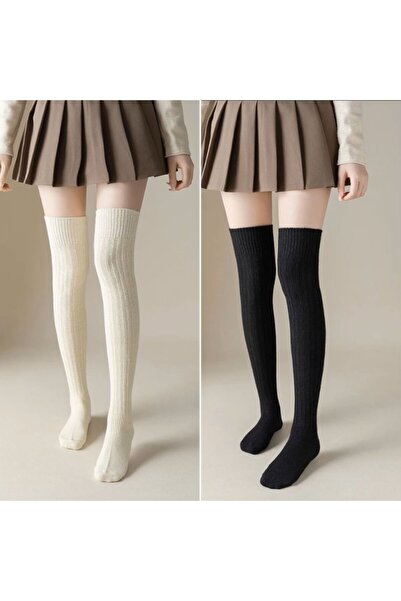 Happy Steps Stnd 2' Pair over the Knee Wool Socks Women Classic