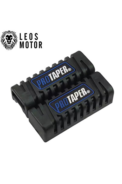 LEOS MOTOR Protaper Motosiklet Ön Basamak Lastiği Siyah Mavi - CUP - CG Uyumlu