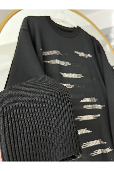 Balgüneş Tekstil Kadın Işıltılı Detaylı Triko Tunik