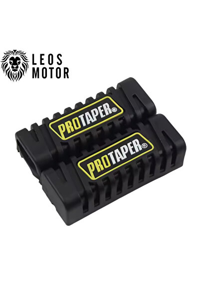 LEOS MOTOR Protaper Motosiklet Ön Basamak Lastiği Siyah Sarı - CUP - CG Uyumlu