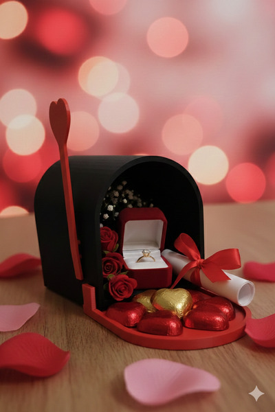 Pixel Sonsuz Aşk Kutusu – Sevgililer Günü Özel Tasarım Dekoratif Posta Kutusu