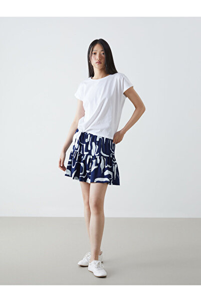 LC Waikiki Fustă de damă cu model cu talie elastică si pantaloni scurti