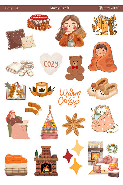 MirayDesign 1 Piece Hot and Peaceful Moments Themed Sticker(12X17 cm)For Scra...