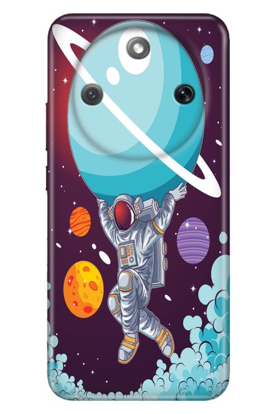 Cekuonline Honor Magic 8 Lite 6.79" Case Colorful Silicone Printed Tpu Astronaut