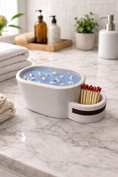 LadyBug Store Okyanus Temalı mum özel kibrit yeri bölmeli tutuşturma kağıtlı