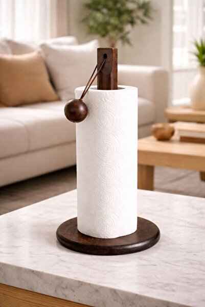 NUSYA STORE Ahşap Dekoratif Kağıt Havluluk - Masa Üstü Peçetelik