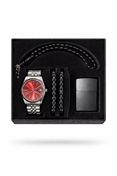 Tisaati Premium Serisi Özel Tasarım Kutulu Çakmak Bileklik Tesbih Ve Metal Ko...