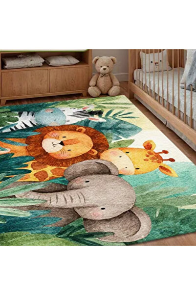 Factory Price Wild Animals Cushion Play Mat Rug – Soft Padded Carpet with Non...