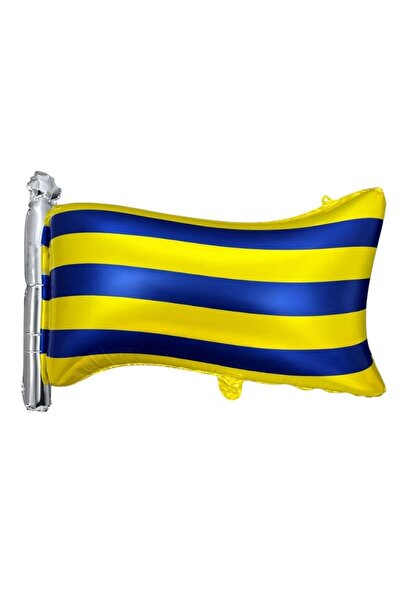 parti sürprizi Yellow Navy Blue Flag Shaped Foil Balloon 1 Piece