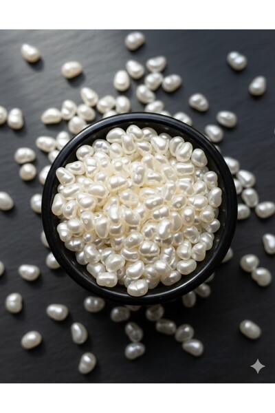 Ralp Moda خرز لؤلؤ ذهبي لامع مقاس 6x9 ملم - عبوة 25 جرام