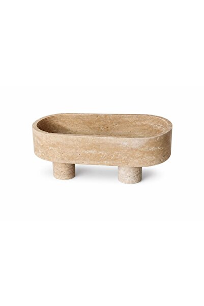 Modestmar Travertine Tray Travertine Tray with Legs 18 cm