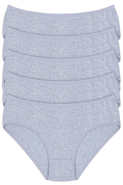 Tusebu Ribbed High Waist Women's Panties 5-Pack