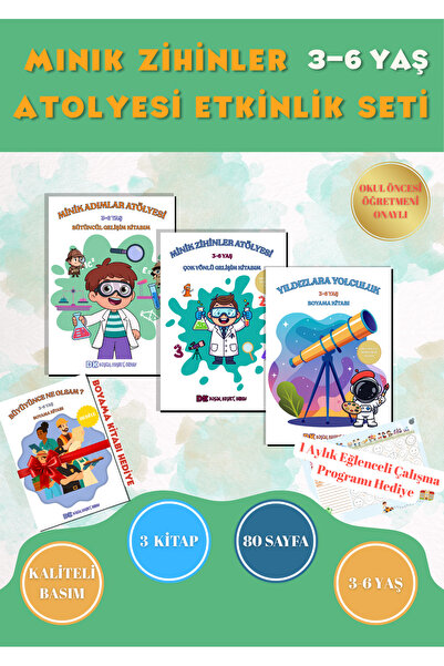 Anonim Yayıncılık 3-6 Yaş Okul Öncesi Eğitim Seti | 2 Etkinlik Kitabı ve 1 Bo...