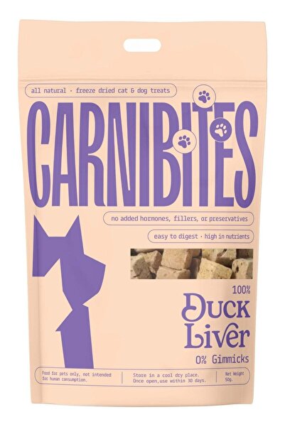 Carnibites مكافآت كبد البط المجففة بالتجميد للقطط والكلاب – وجبة خفيفة غنية ب...