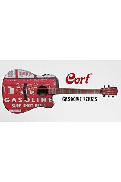 CORT GASOLINE2BKS Elektro Akustik Gitar | Siyah Satin - Özel Tasarım