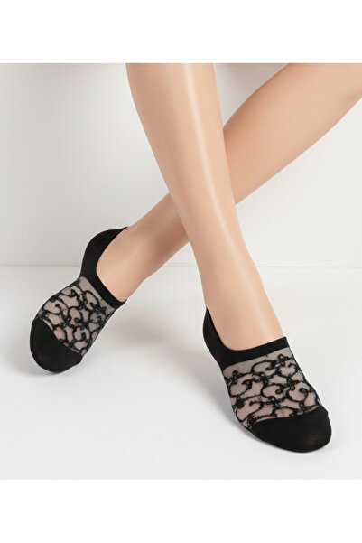 TGSocks Women's Black Glittery Lace Tulle Socks – Stylish Thin Ballerina Sock...