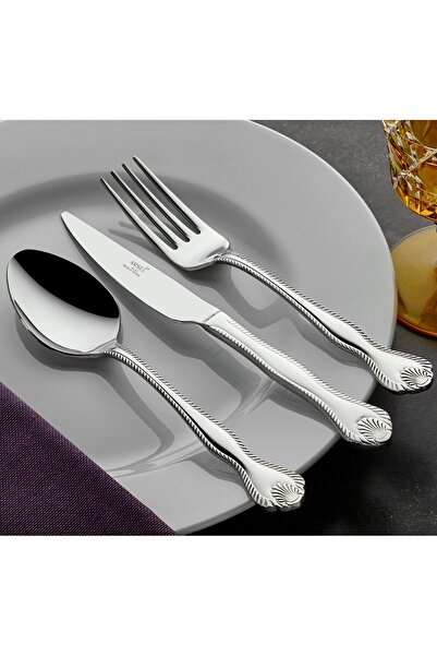 Arsel Hüma Sade Wooden Box with Drawer, 90 Pieces, 12-Person Cutlery & Servic...