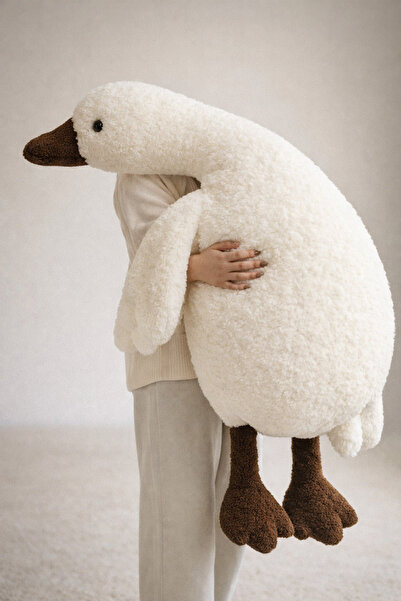 zabonti home Ördek Yetişkin Uyku Yastığı ve Uyku Arkadaşı 140 cm