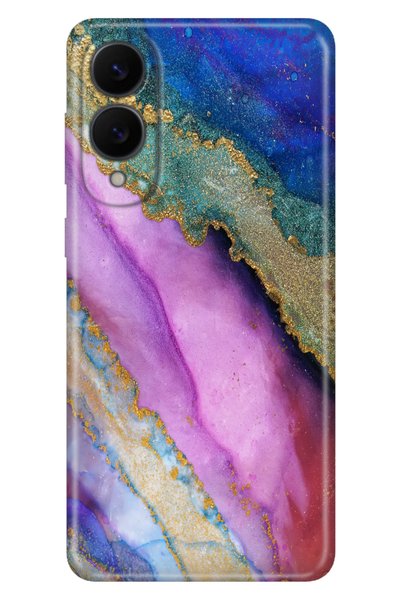 Cekuonline Galaxy S25 Edge Case Colorful Silicone Printed Tpu Sohomarble