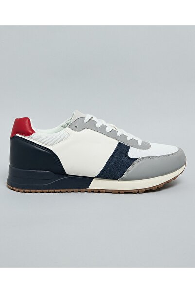 R&B Men Multi Color Block Lace Up Sneakers