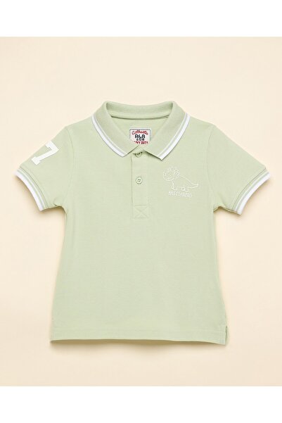 R&B Printed Polo T-Shirt with Short Sleeves