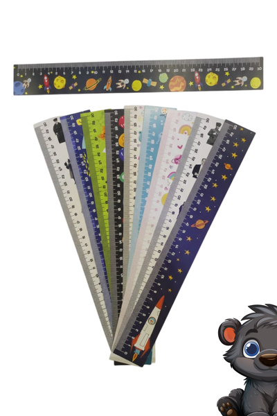 YUNUS COPY Çocuk Cetvel 30cm 10Adet (Karışık Tasarım)