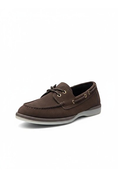 guijarro Άνεση όλη την ημέρα: Γυναικεία παπούτσια από καφέ σουέντ με ανδρική ...