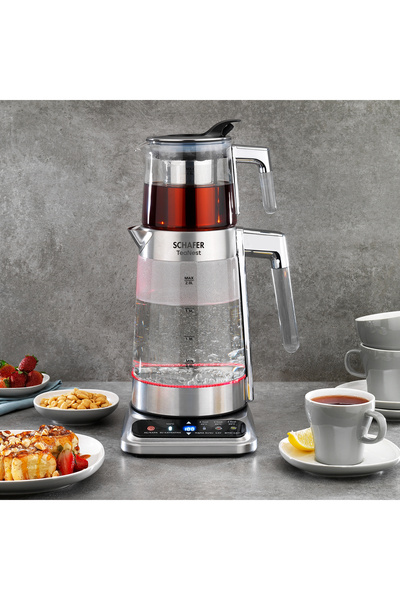 Schafer Teanest Digital Glass Tea Maker-Inox