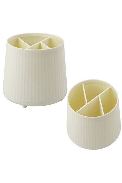 Three top online Cosmetics Organizer Office Supplies 5 Compartments Beige