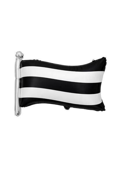 parti sürprizi Black and White Flag Shaped Foil Balloon 1 Piece