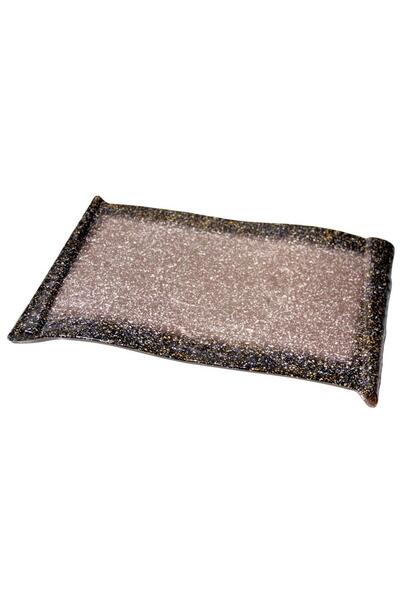 Globy Melamine Granite Open Buffet Presentation Plate 36.4X22.2X2.5 cm